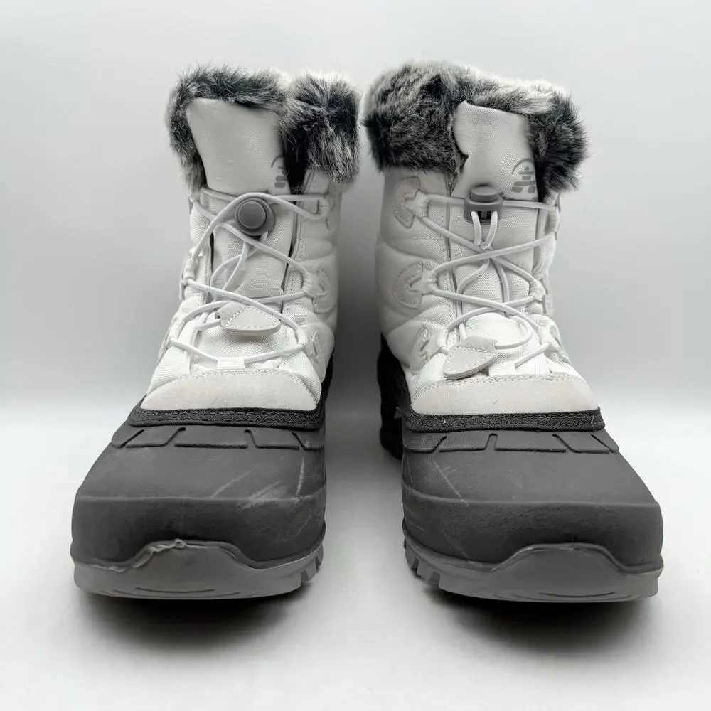 Kamik Womens Momentum L2 Winter Boots Size 10 White Waterproof Insulated EUC